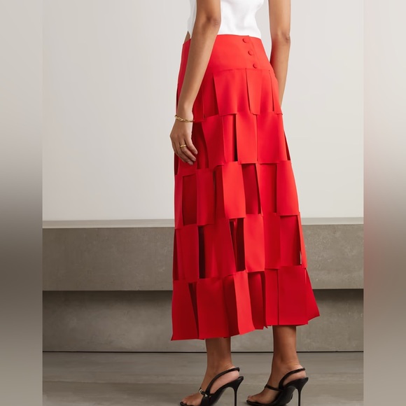 AWAKE Mode Paneled Crepe Midi Skirt, FR 34 - Picture 2 of 3
